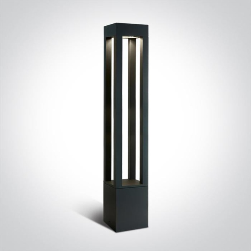 ANTHRACITE LED BOLLARD 90cm 22W CW IP65 230V