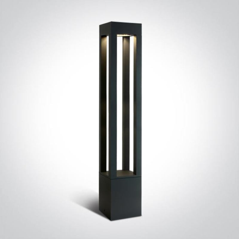 ANTHRACITE LED BOLLARD 90cm 22W WW IP65 230V