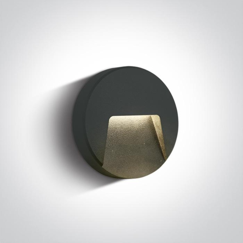 ANTHRACITE LED WALL LIGHT 3W WW DARK LIGHT IP65 230V