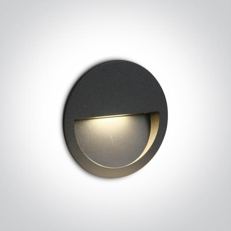 ANTHRACITE WALL RECESSED LED 3W IP65 DARK LIGHT 100-240V