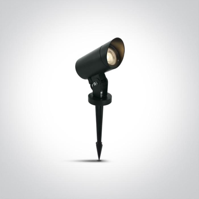 BLACK GARDEN SPOT GU10 10W IP65 WITH SPIKE