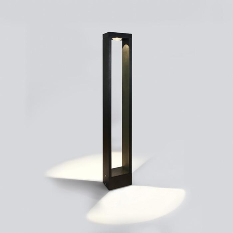 BLACK LED BOLLARD 80cm 10W WW IP65 100-240V