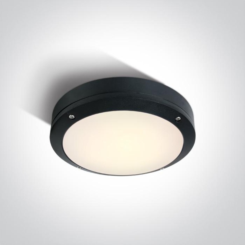 BLACK LED PLAFO 10W WW IP54 230V