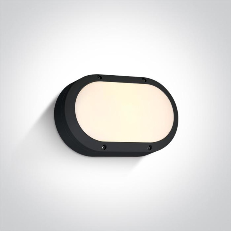 BLACK LED WALL LIGHT 10W WW IP54 230V