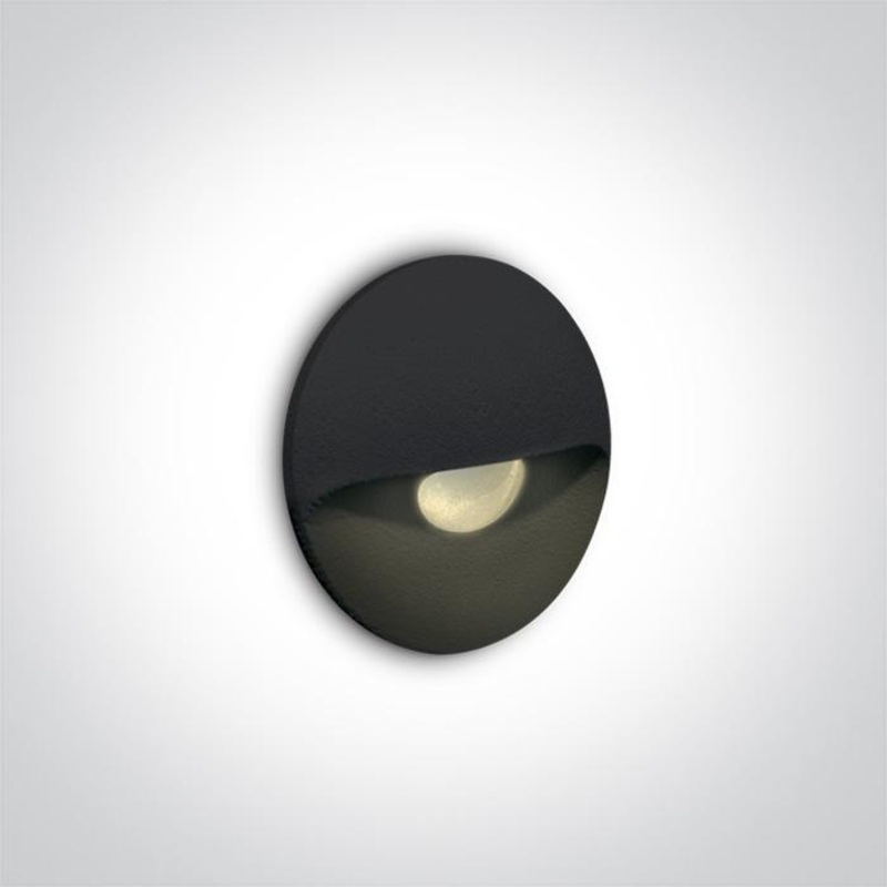 BLACK RECESSED 1W WW IP20 350mA DARK LIGHT