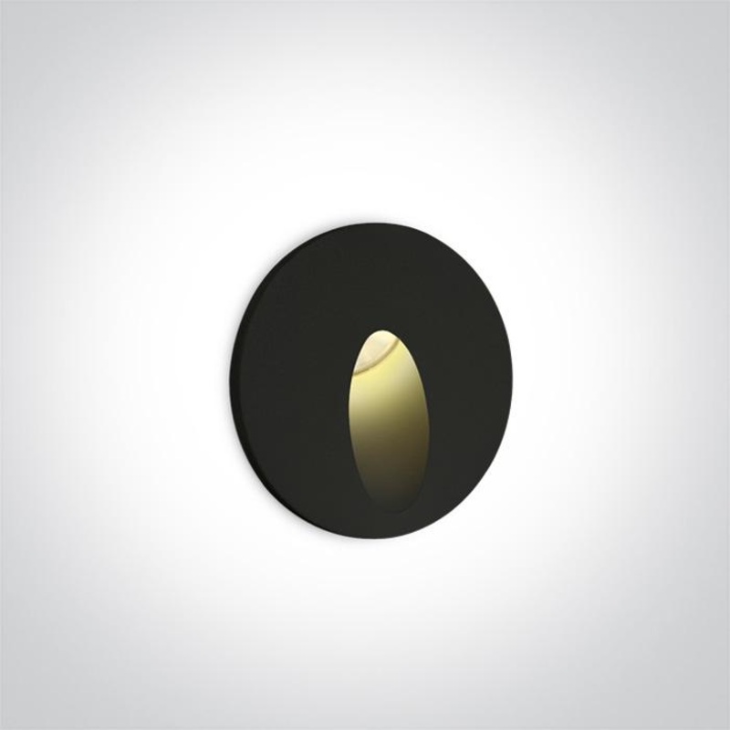 BLACK RECESSED IP54 1x3w WW 100-240V