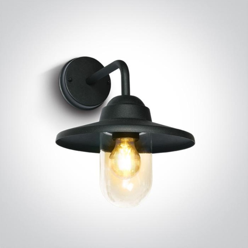 BLACK WALL BRACKET 12W E27 IP44