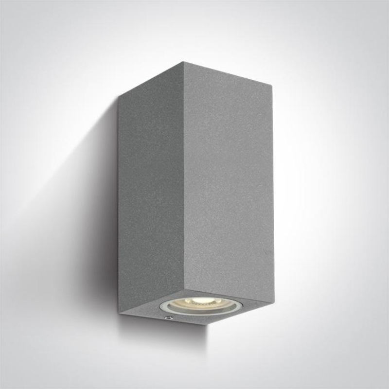 GREY WALL LIGHT GU10 2x10W IP65