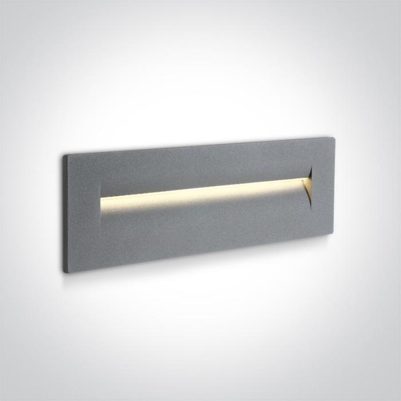GREY WALL RECESSED LED 8,5w WW IP65 100-240v