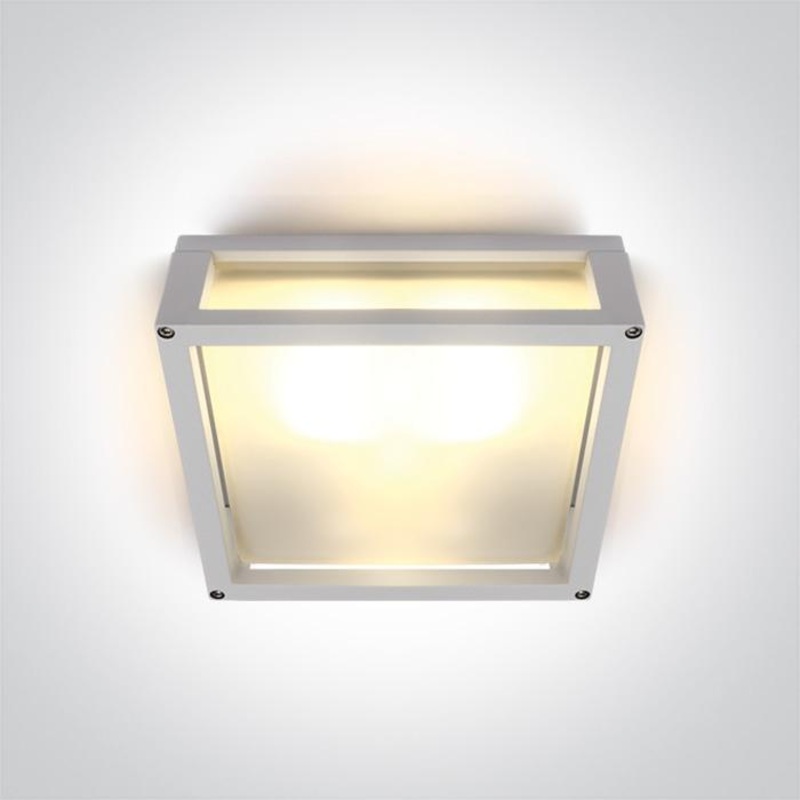 WHITE E27 2x12W PLAFO IP54