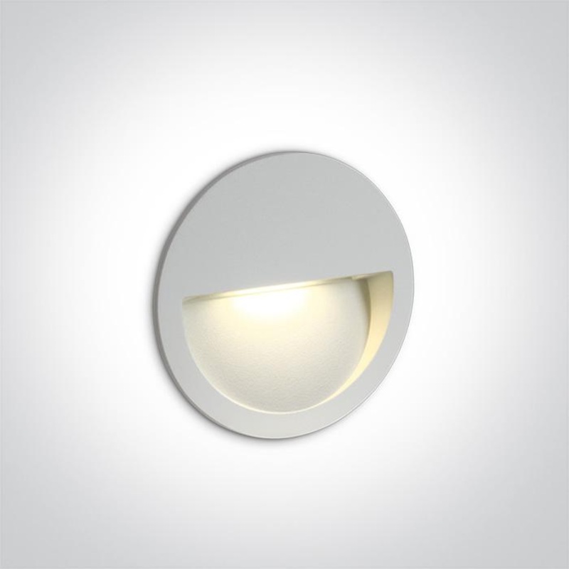 WHITE WALL RECESSED LED 3W IP65 DARK LIGHT 100-240V