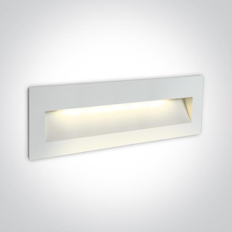 WHITE WALL RECESSED LED 7W IP65 DARK LIGHT 100-240V