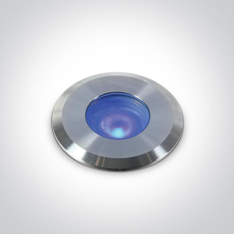 1W BLUE LED SS316 IP68 RECESSED UNDERWATER 12V