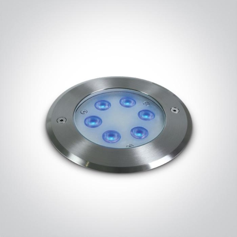 6X1W BLUE LED SS316 IP68 RECESSED UNDERWATER 24V