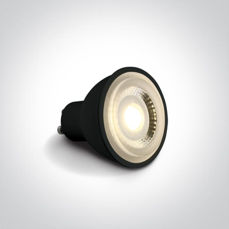 BLACK COB LED 6W WW GU10 60deg 230v