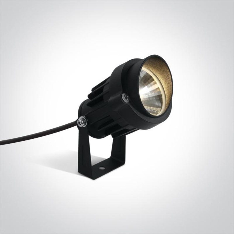 BLACK LED SPOT 6W WW 40deg IP65 SPIKE 230V