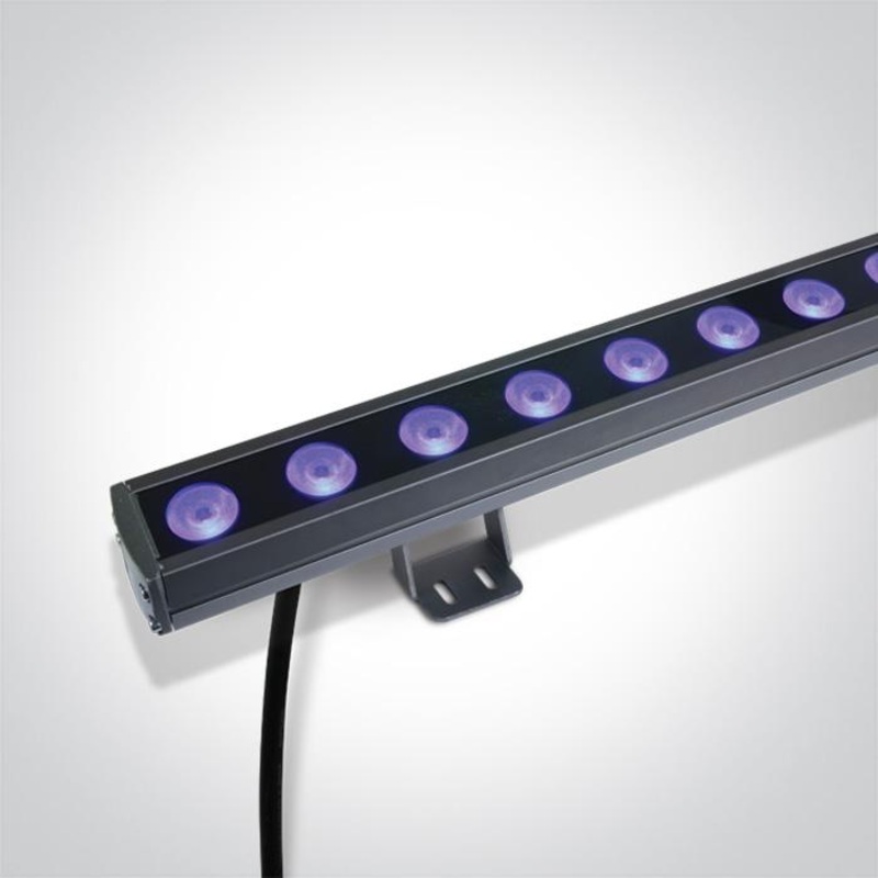 GREY LED 24×1,5w RGB 30deg LENS IP66 24v DIMMABLE