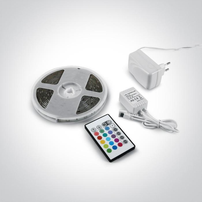 SET RGB 5m + REMOTE 2w/m/colour IP20 12V/230V