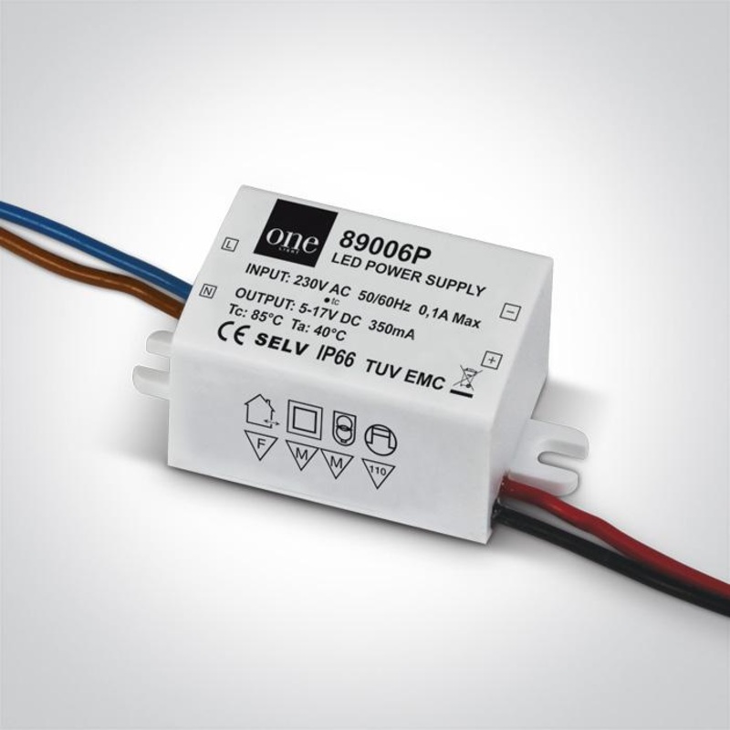 DRIVER 350mA 2-6W LED IP66 230V