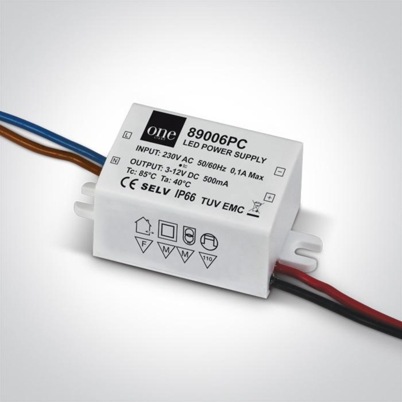 DRIVER 500mA 1,5-6W LED IP66 230V