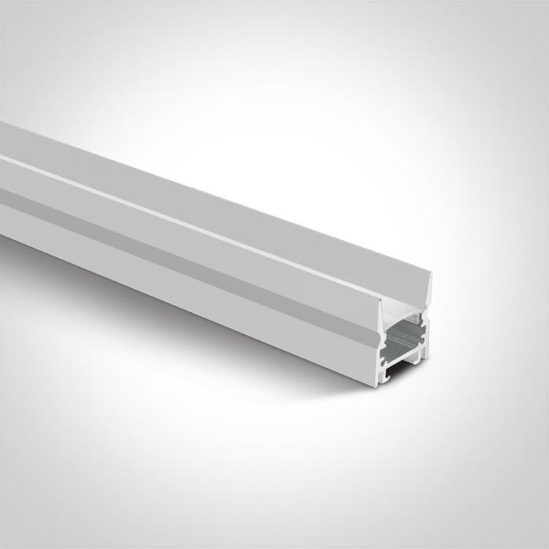 WHITE PROFILE 2m + PC Opal diffuser DARK LIGHT