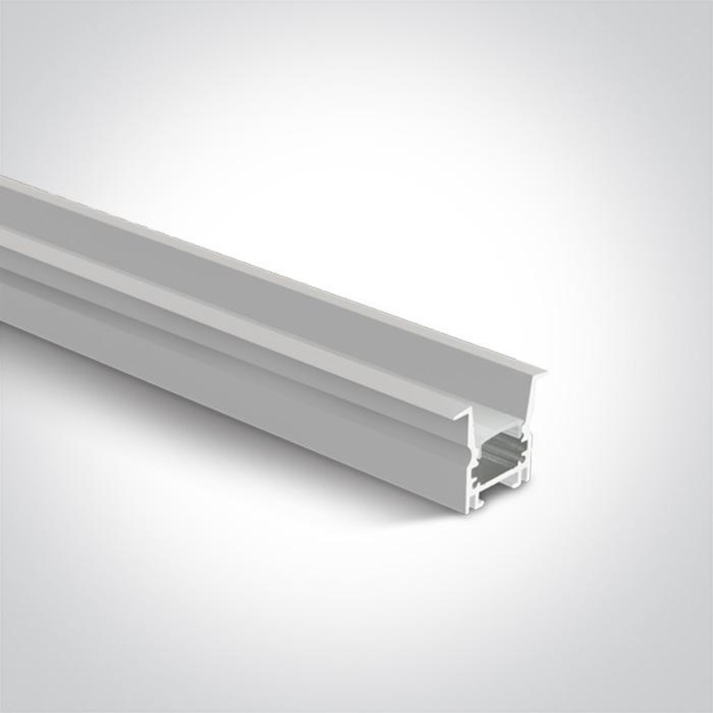 WHITE RECESSED PROFILE 2m + PC Opal diffuser DARK LIGHT