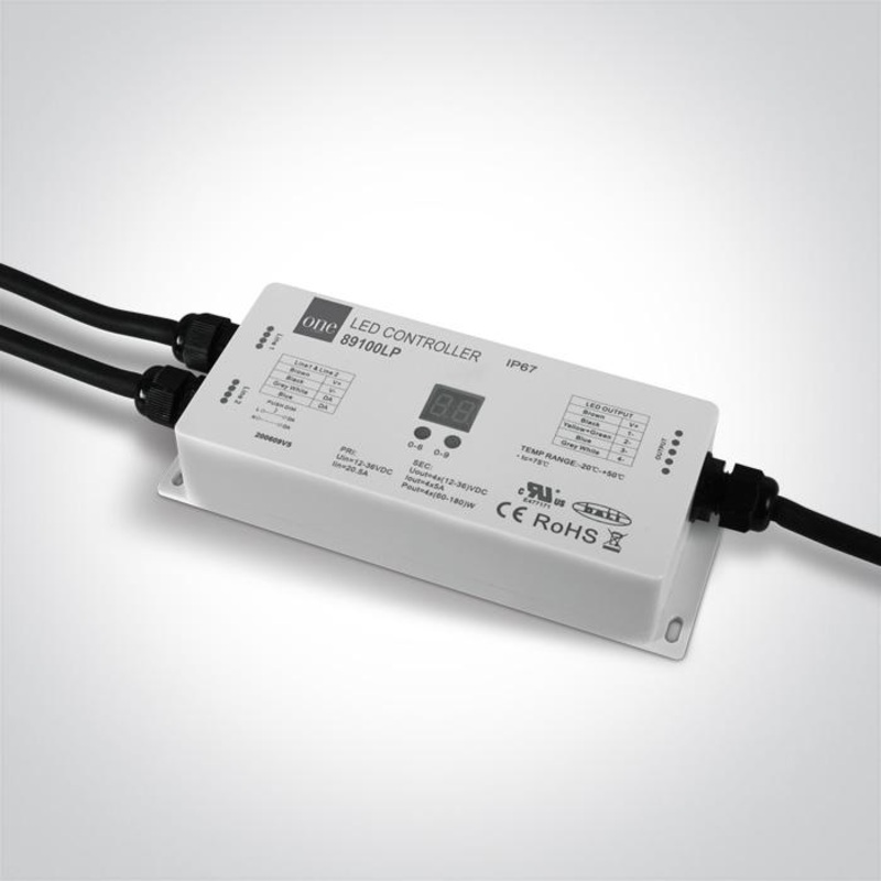 DALI / PUSH TO DIMM 4-CHANNEL CONTROLLER IP67 12-36v