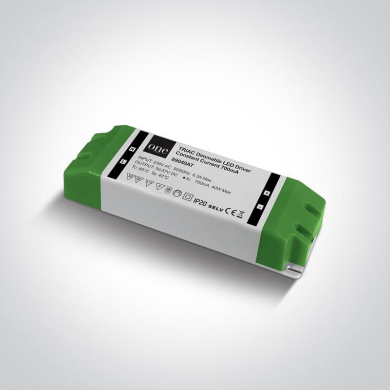 LED TRIAC DIMMABLE DRIVER 700mA 21-40w IP20 INPUT 230v
