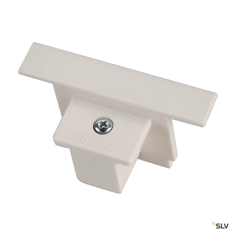 END CAP for EUTRAC 240V 3-phase recessed track, white