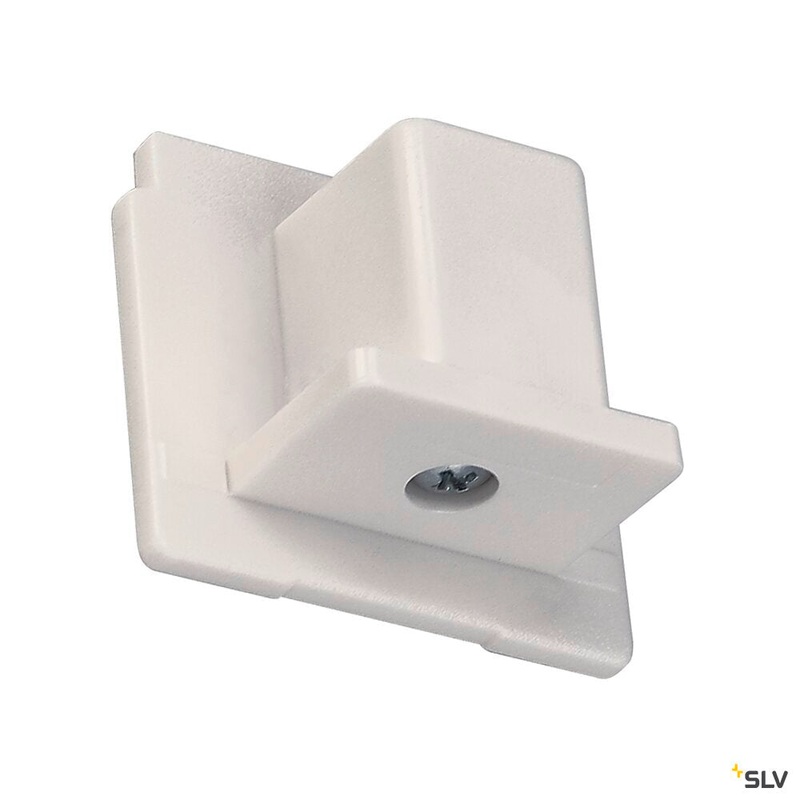 END CAP for EUTRAC 240V 3-phase surface-mounted track, white