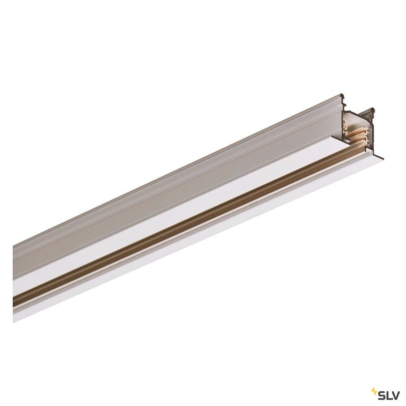 EUTRAC 3-PHASE RECESSED TRACK, high-voltage track, white, 3 m