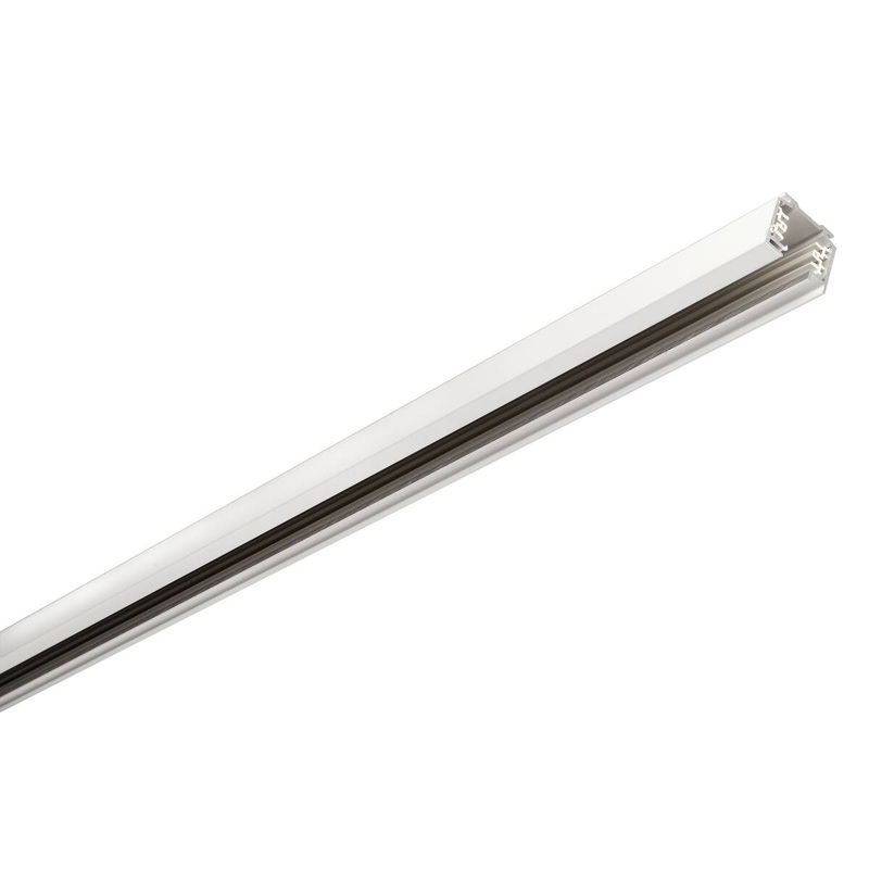 EUTRAC 3-PHASE SURFACE-MOUNTED TRACK, high-voltage track, white, 2 m