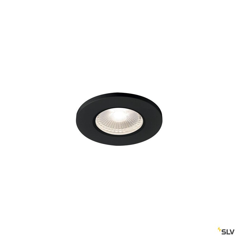 KAMUELA, fire protection recessed ceiling light, LED, 4000K,  black, 38, dimmable, IP65