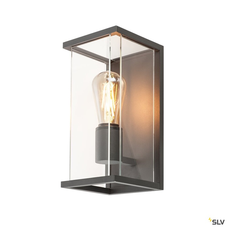 QUADRULO WL E27 outdoor surface-mounted wall light, anthracite