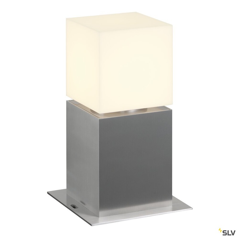 SQUARE POLE 30, E27, outdoor floor stand, stainless steel 304, max. 20W, IP44