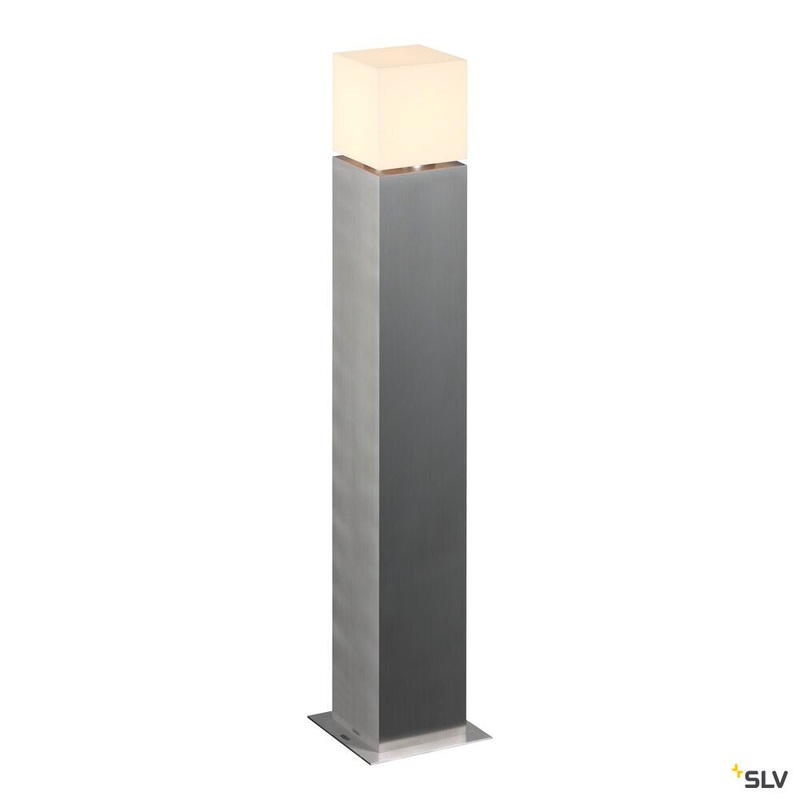 SQUARE POLE 90, E27, outdoor floor stand, stainless steel 304, max. 20W, IP44