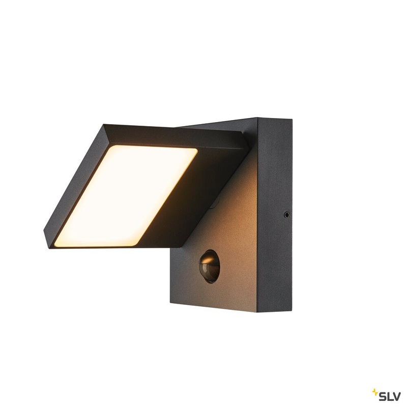 ABRIDOR SENSOR, Outdoor LED surface-mounted wall light IP55 anthracite 3000/4000K
