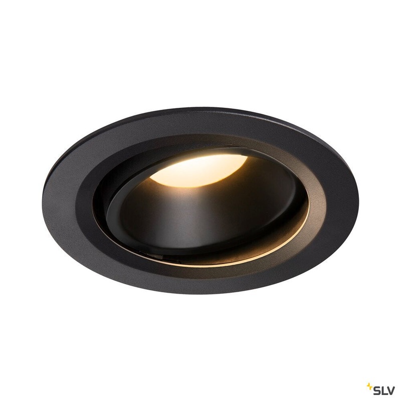 NUMINOS MOVE DL L, Indoor LED recessed ceiling light black/black 3000K 20 rotating and pivoting