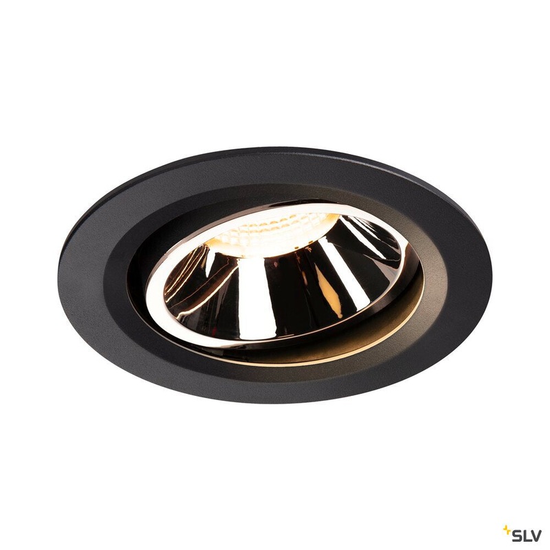 NUMINOS MOVE DL L, Indoor LED recessed ceiling light black/chrome 3000K 55 rotating and pivoting
