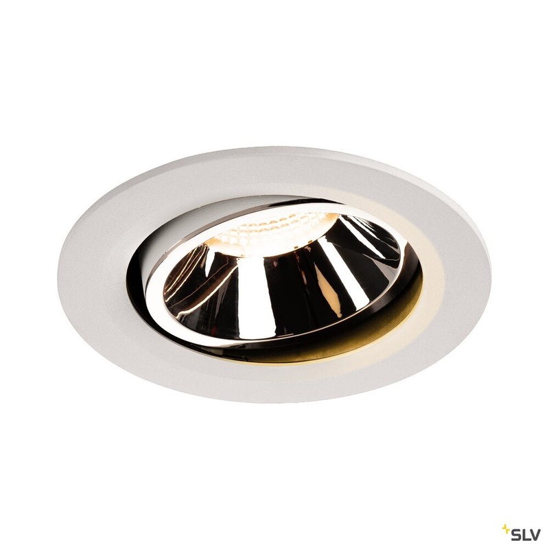 NUMINOS MOVE DL L, Indoor LED recessed ceiling light white/chrome 2700K 20 rotating and pivoting
