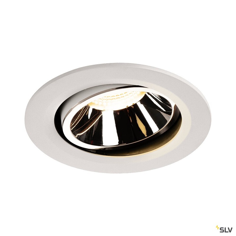 NUMINOS MOVE DL L, Indoor LED recessed ceiling light white/chrome 3000K 20 rotating and pivoting