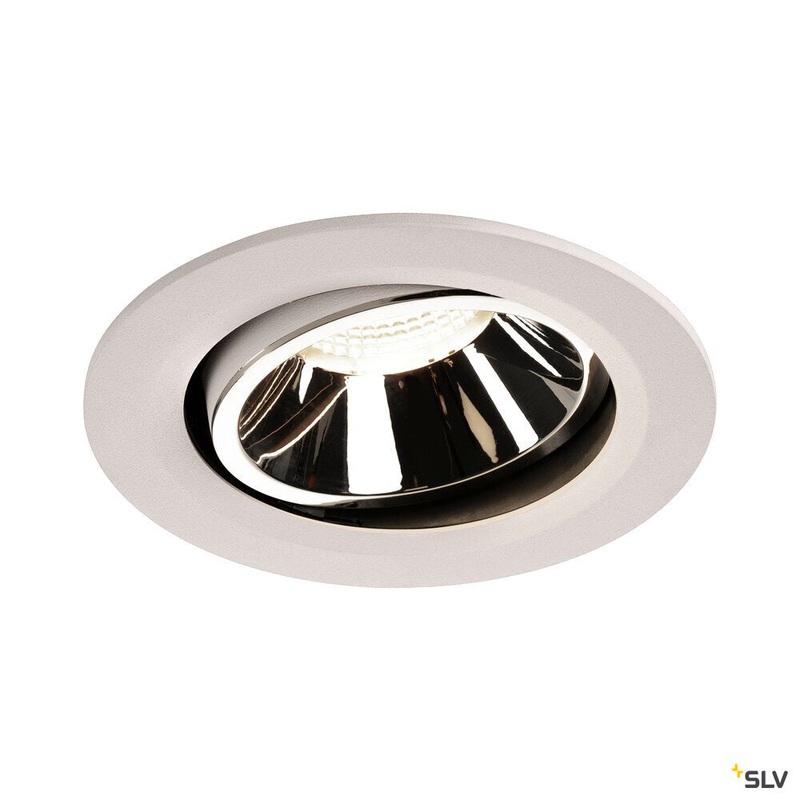 NUMINOS MOVE DL L, Indoor LED recessed ceiling light white/chrome 4000K 20 rotating and pivoting