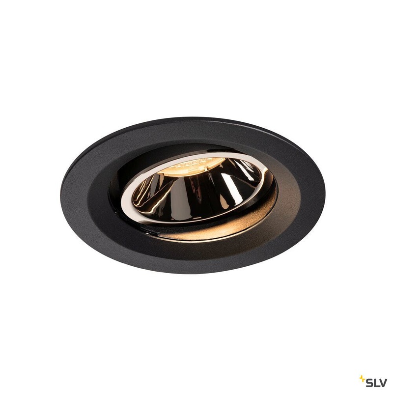 NUMINOS MOVE DL M, Indoor LED recessed ceiling light black/chrome 3000K 20 rotating and pivoting