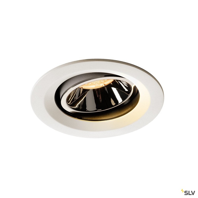 NUMINOS MOVE DL M, Indoor LED recessed ceiling light white/chrome 2700K 20 rotating and pivoting