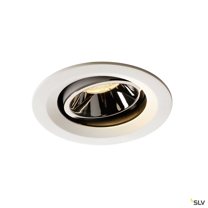NUMINOS MOVE DL M, Indoor LED recessed ceiling light white/chrome 3000K 20 rotating and pivoting