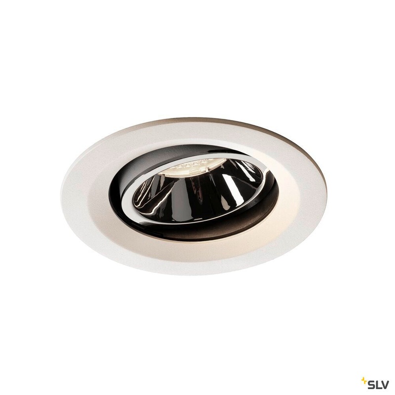 NUMINOS MOVE DL M, Indoor LED recessed ceiling light white/chrome 4000K 40 rotating and pivoting
