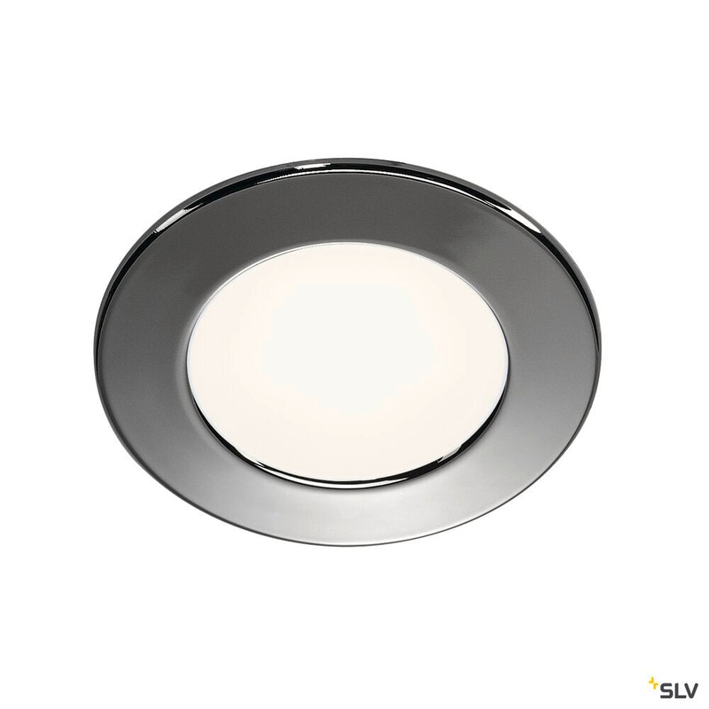 DL 126, recessed fitting, LED SMD, 3000K, round, chrome, max. 3W, incl. leaf springs