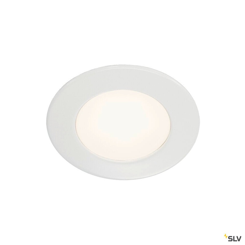 DL 126, recessed fitting, LED SMD, 3000K, round, white, max. 3W, incl. leaf springs