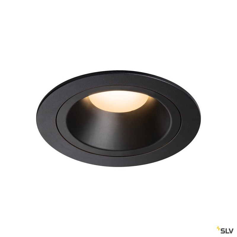 NUMINOS DL M, Indoor LED recessed ceiling light black/black 3000K 55, including leaf springs