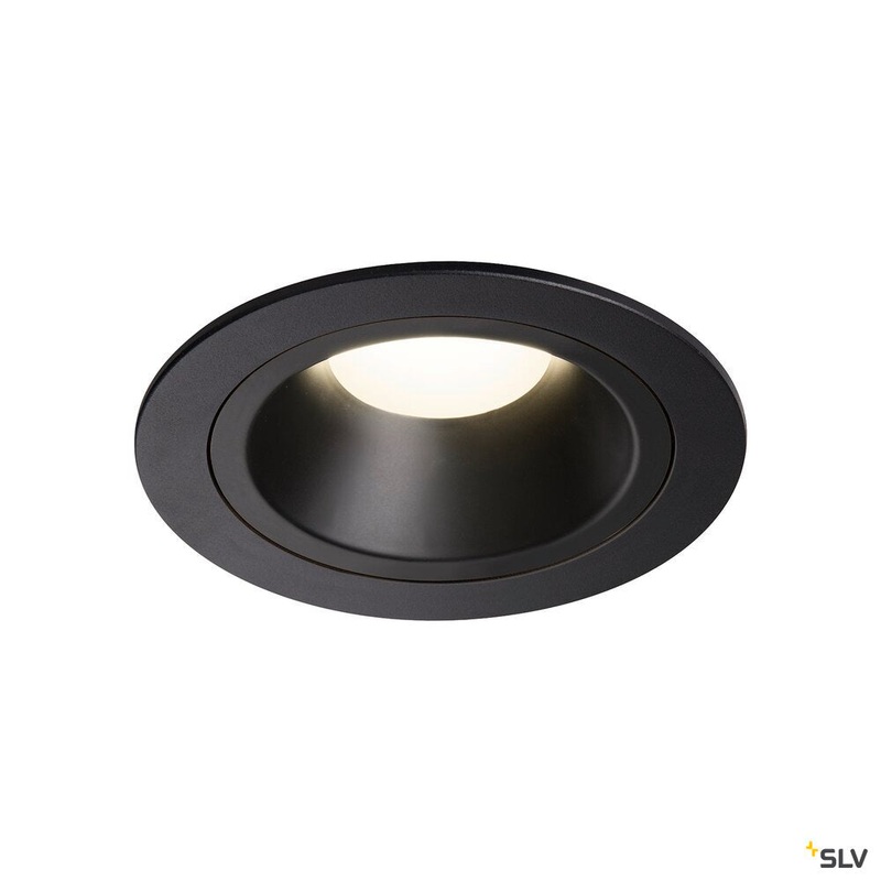 NUMINOS DL M, Indoor LED recessed ceiling light black/black 4000K 40, including leaf springs